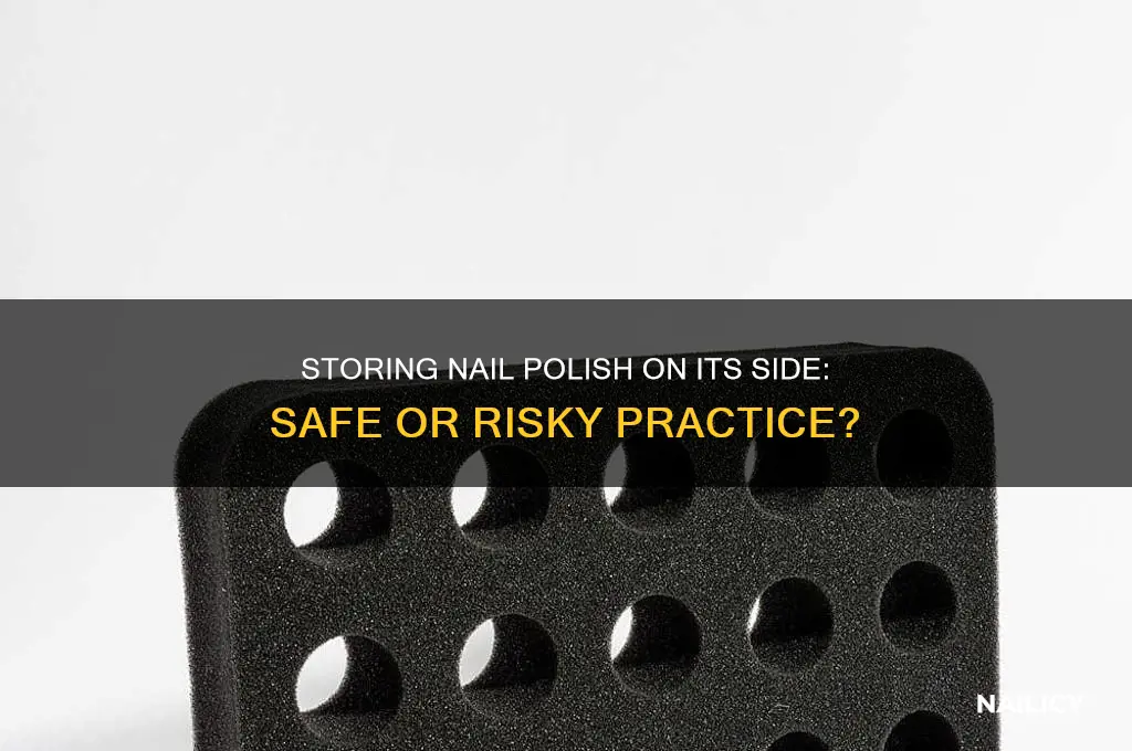 is it ok to store nail polish on its side