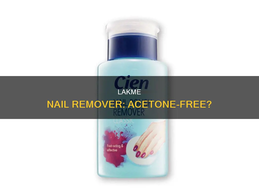 is lakme nail remover acetone free