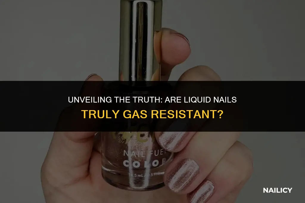 is liquid nails gas resistant
