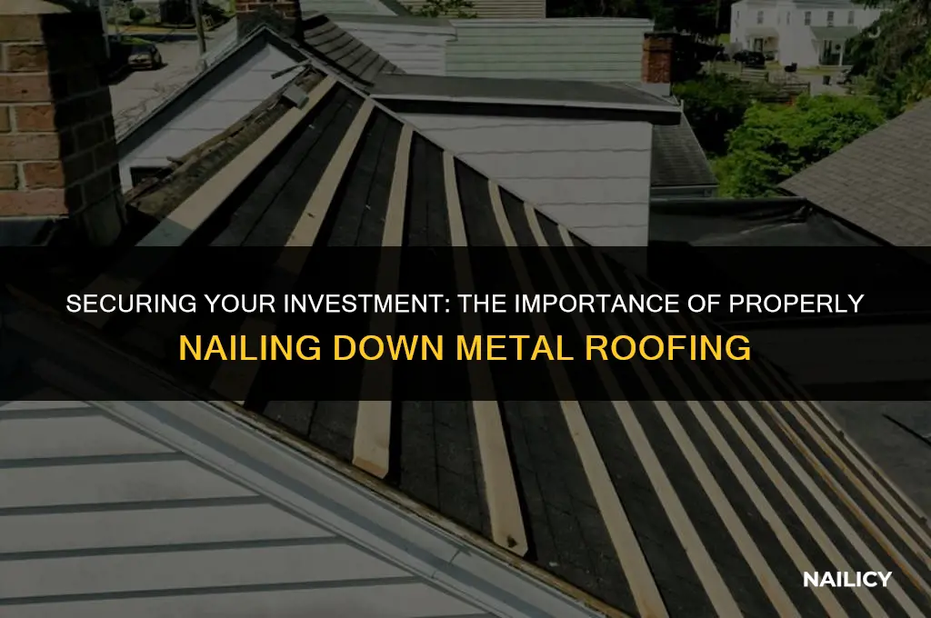 is metal roof nailed down