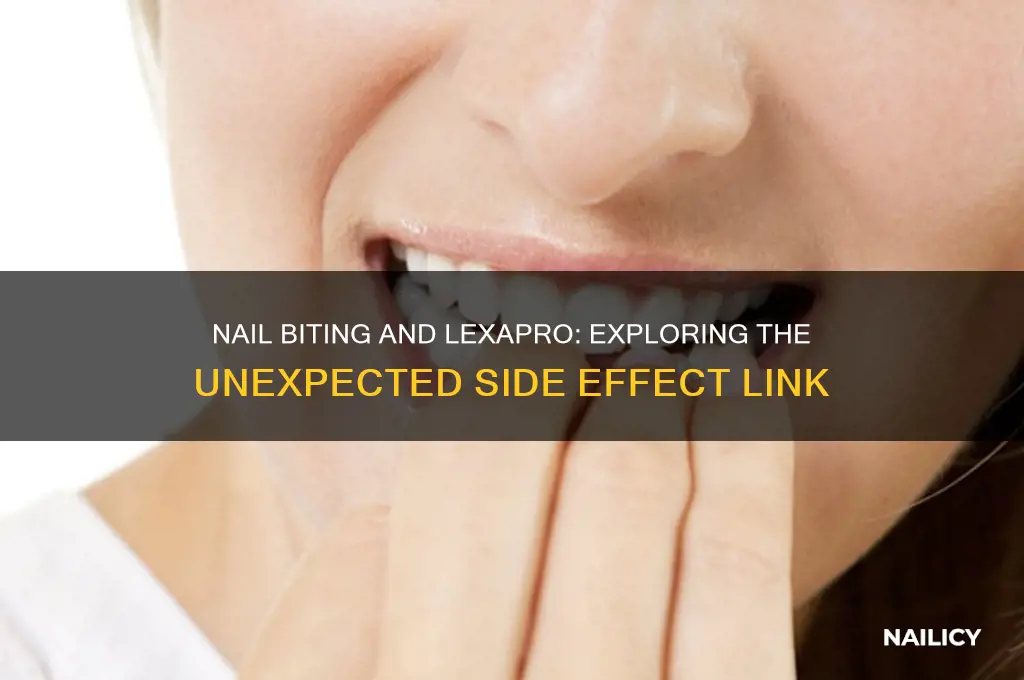 is nail bitting a sude effect of lexaoro
