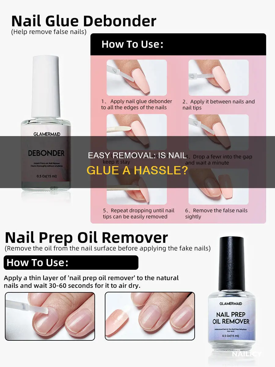 is nail glue easy to remove