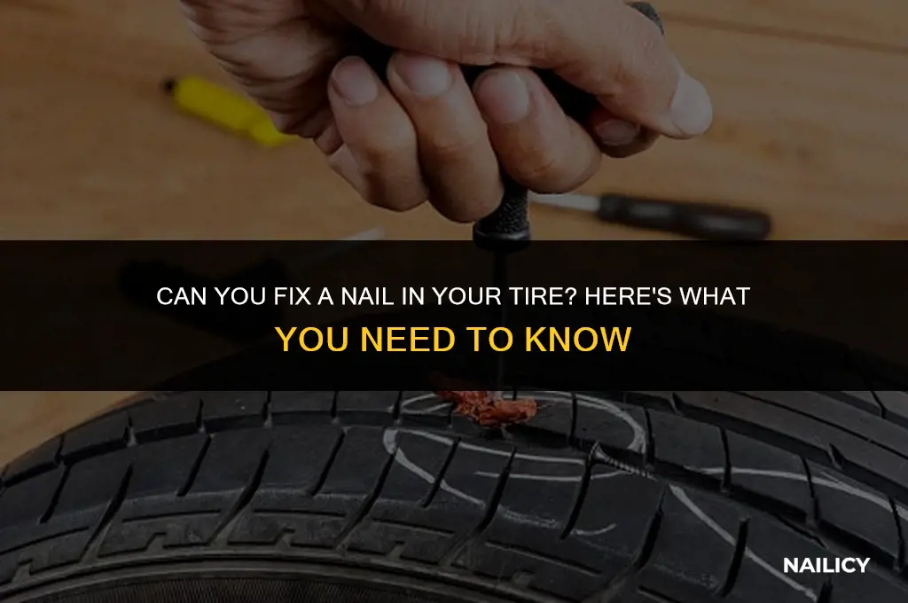 is nail in tire repairable