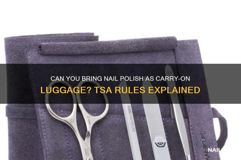 is nail polish allowed as carry on