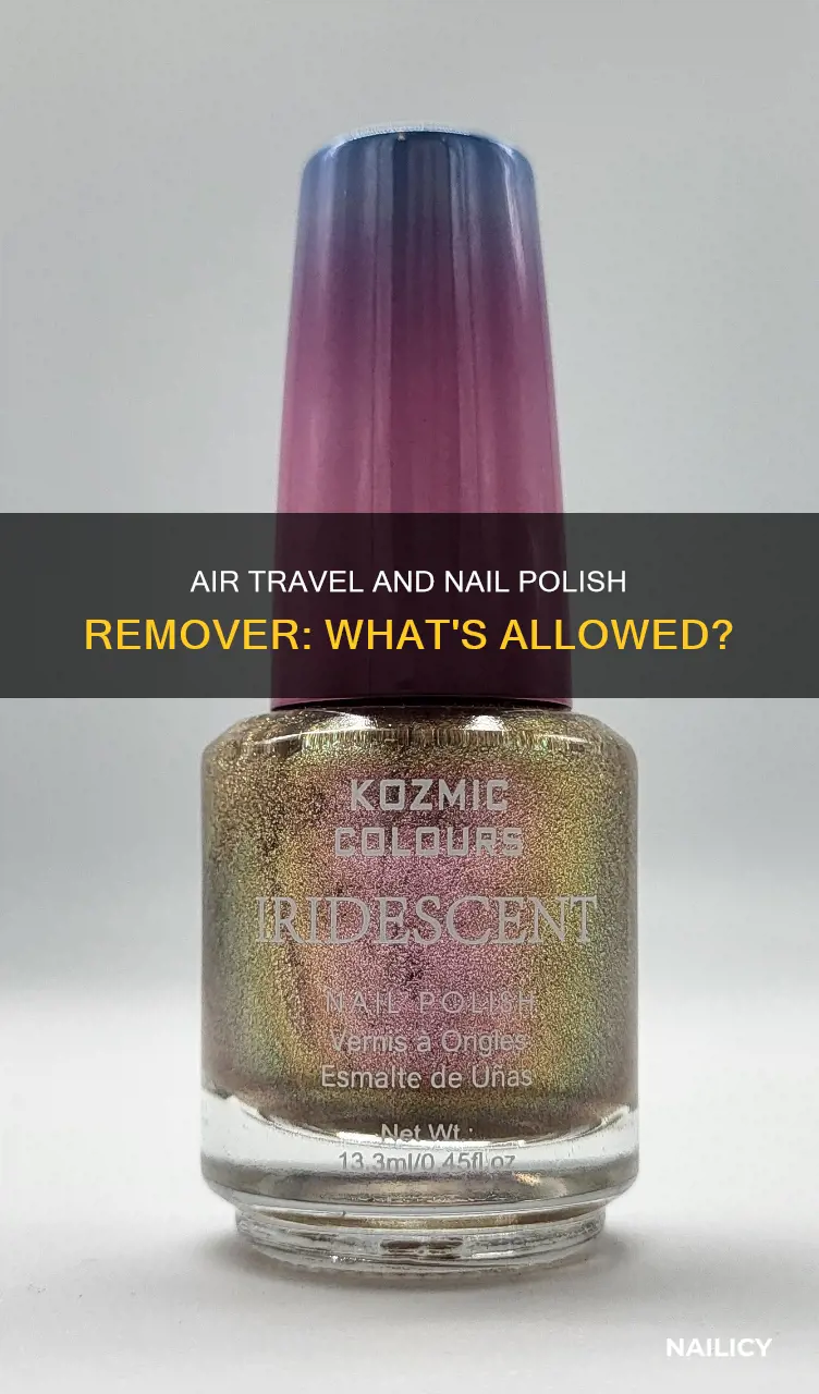 is nail polish remover allowed on airplanes