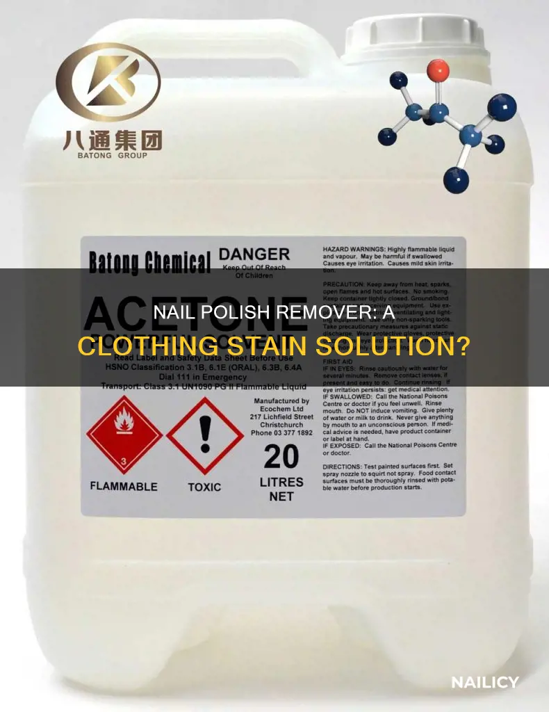 is nail polish remover good on clothes