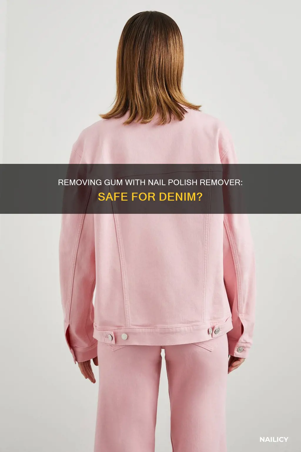 is nail polish remover safe to remove gum from denim