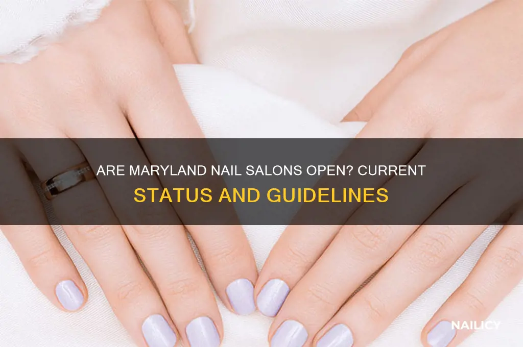 is nail salons open in maryland