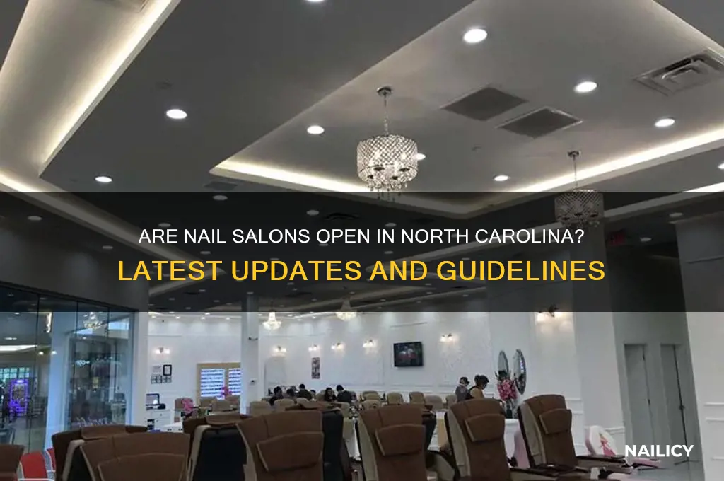 is nail salons open in north carolina