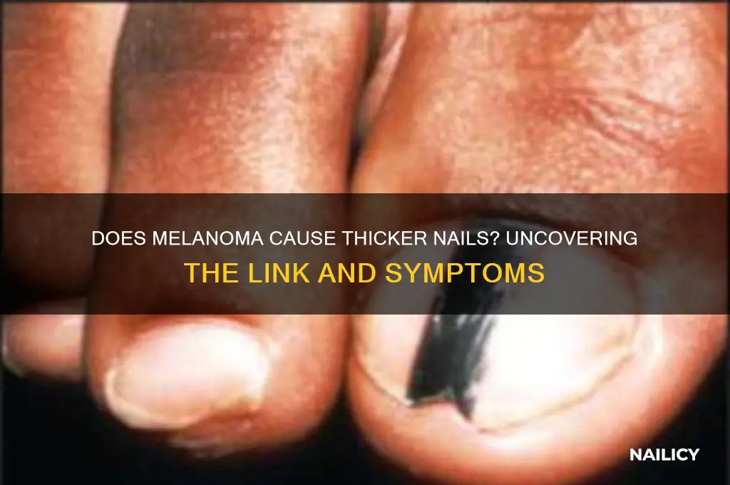 is nail thicker where melamona is present