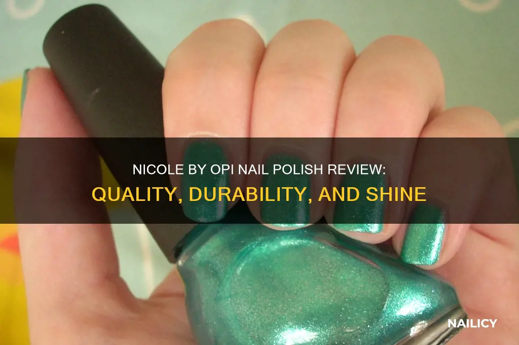 is nicole by opi good nail polish