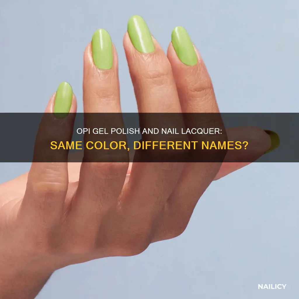 is opi gel polish and nail lasquer the same color