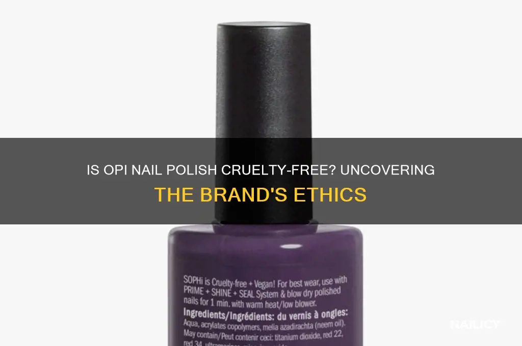 is opi nail polish cruelty free