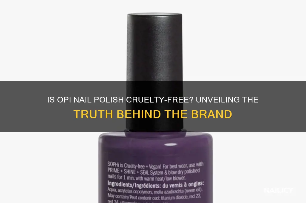 is opi nail polish cruetly free