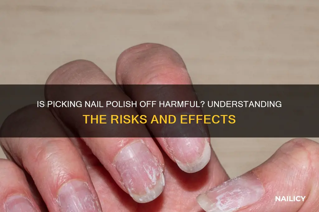 is picking nail polish off bad