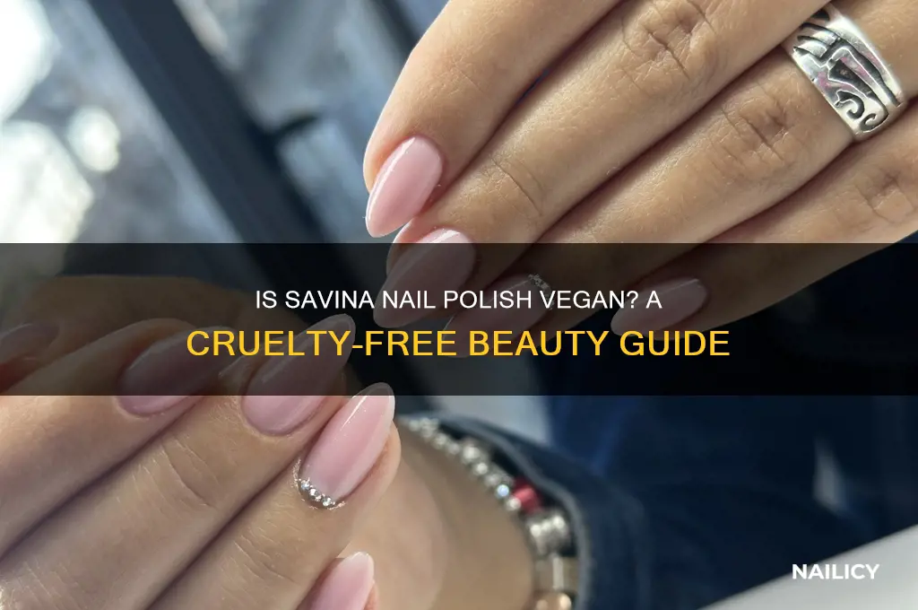 is savina nail polish vegan