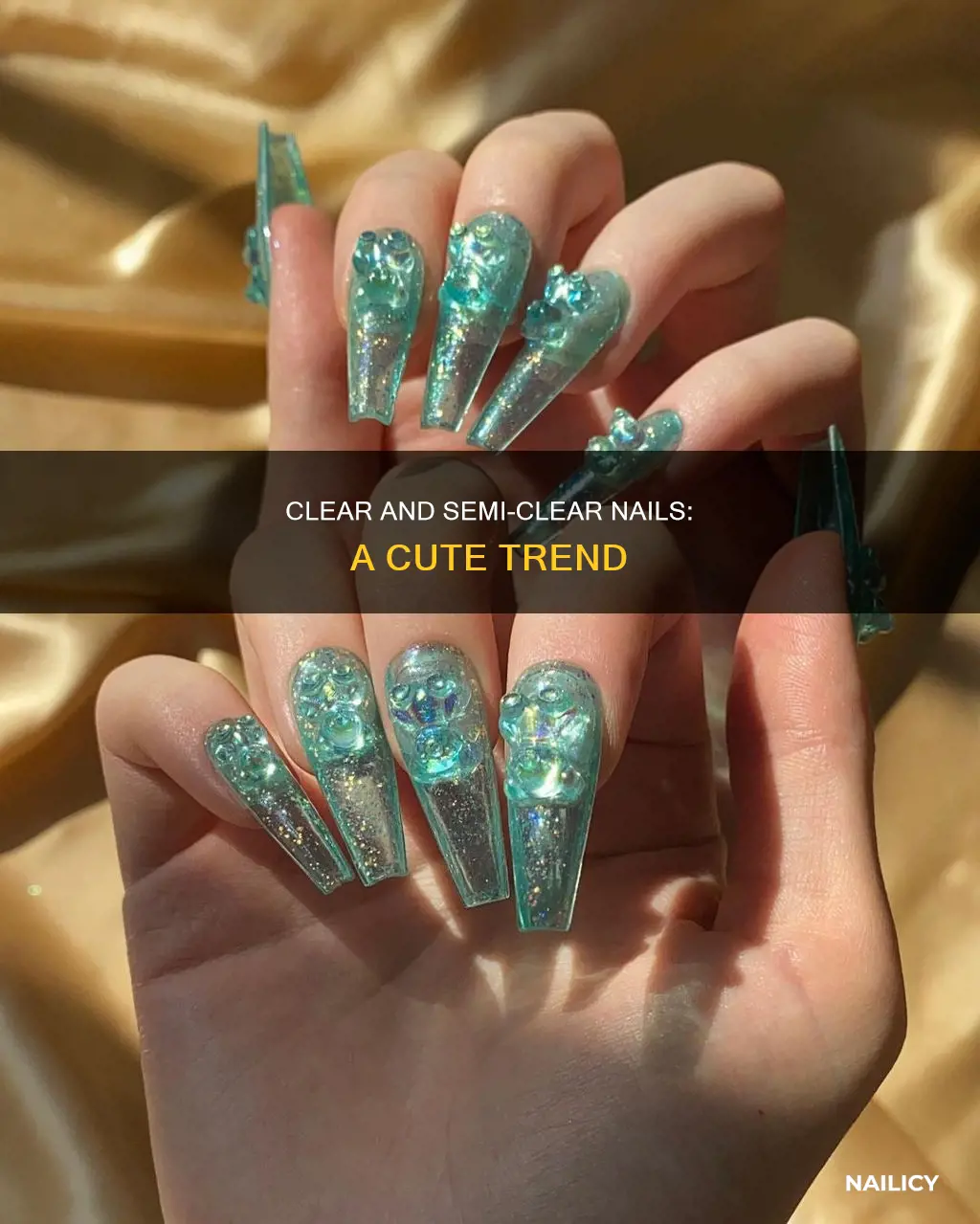 is semi clear nails cute