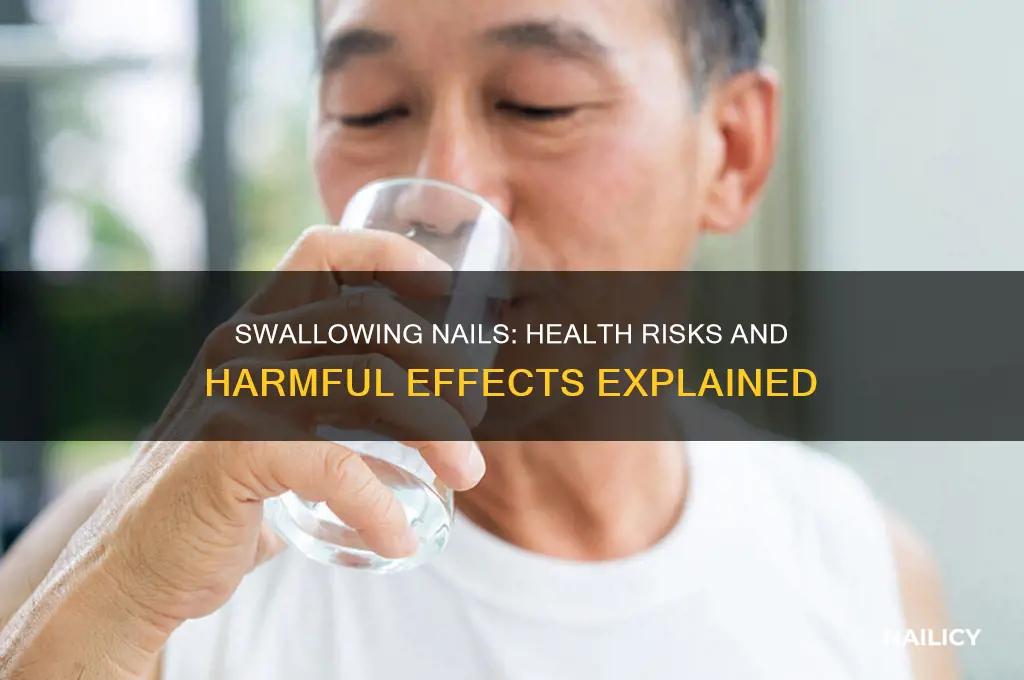 is swallowing your nails bad for you
