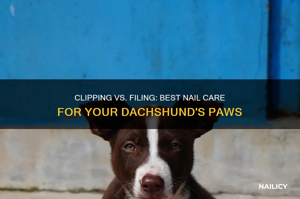 is vlipping or filing nails better for dachshund