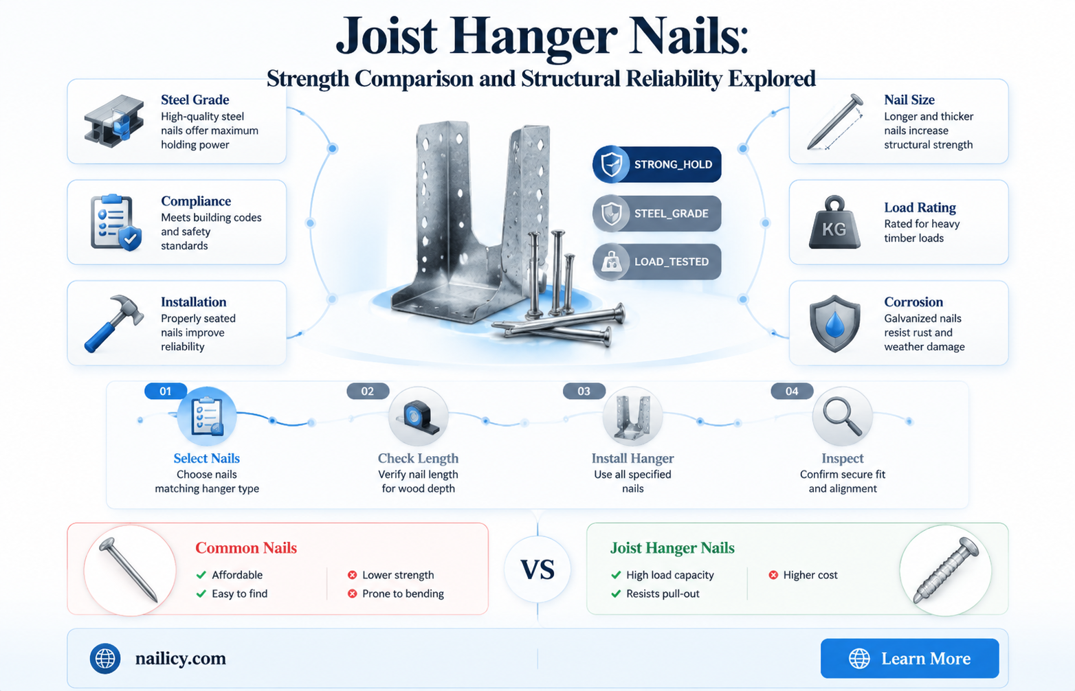 are joist hanger nails stronger