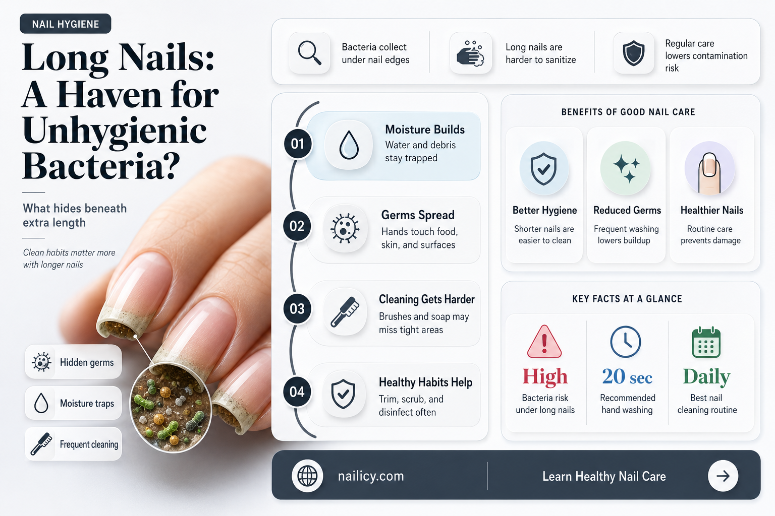 are long nails unhygenic