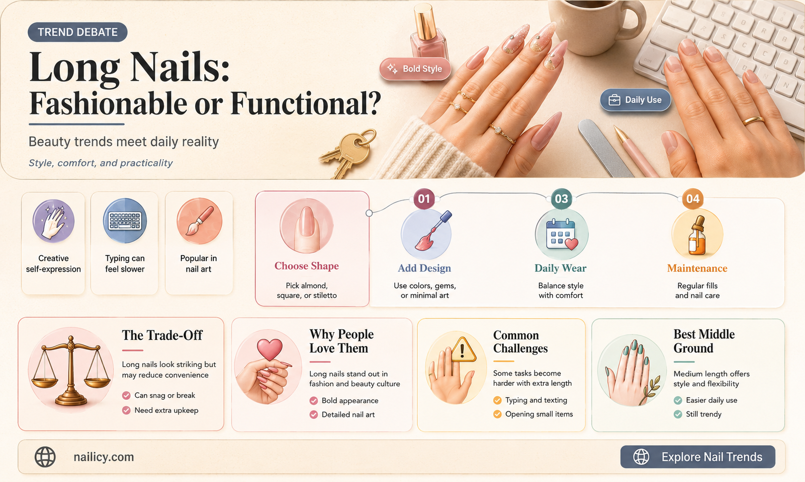 are long nails in style