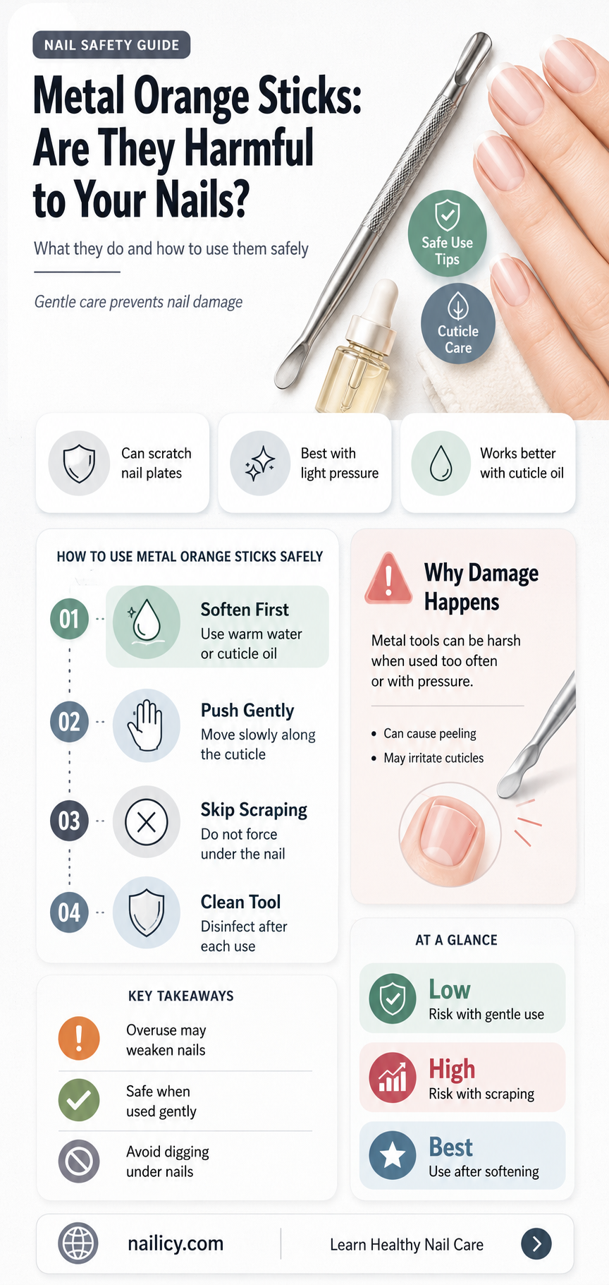 are metal orange sticks bad for your nails