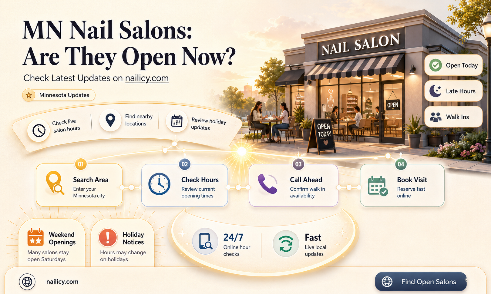 are mn nail salons open