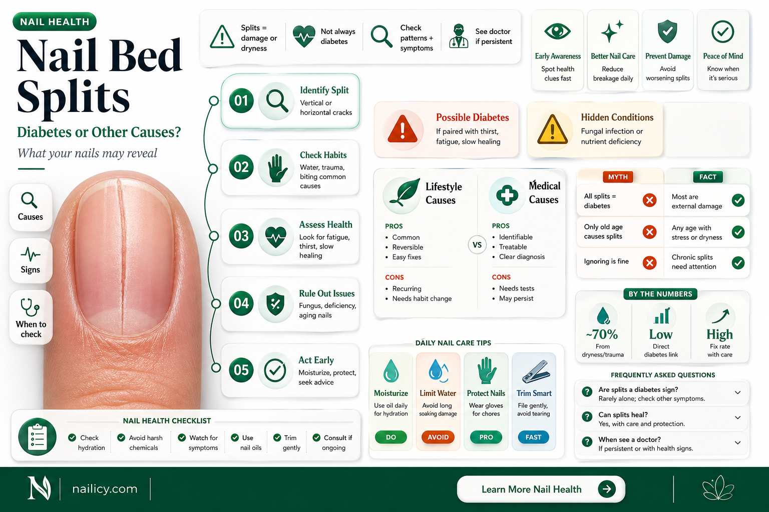 am i diabetic cuz my nail bed split