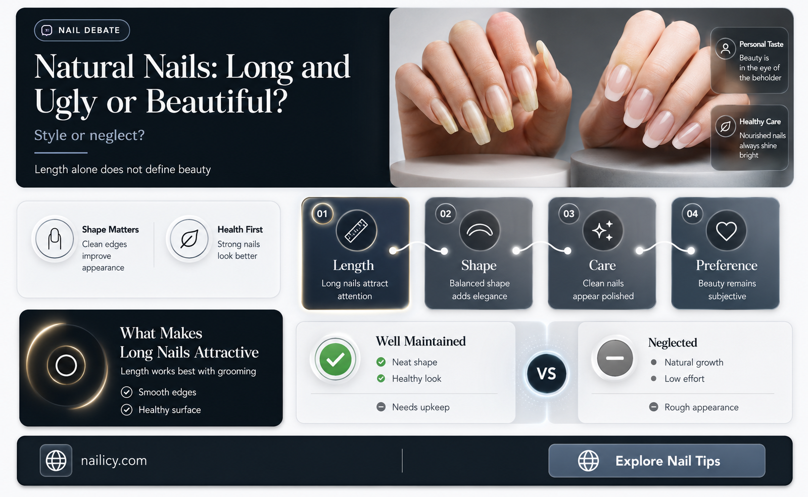 are long natural nails ugly