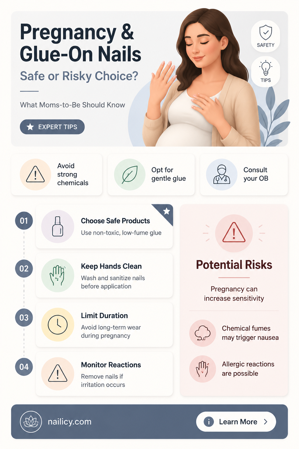are glue on nails ok while pregnant