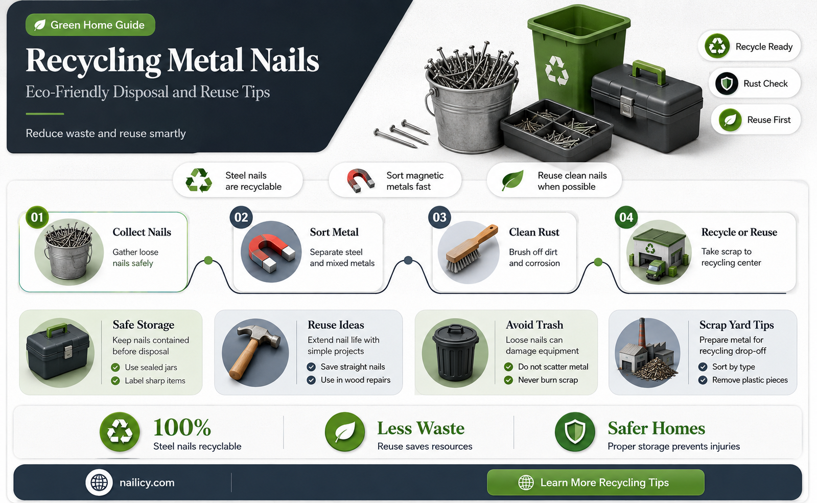 are metal nails recyclable