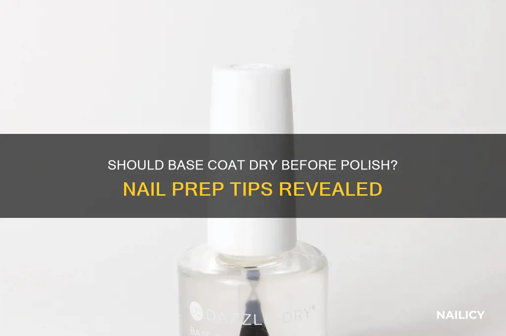 should base coat be dry before applying nail polish