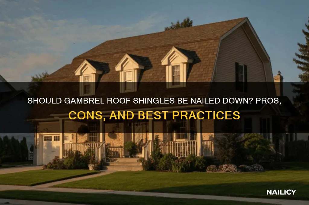 should gambrel roof shingles be nailed down