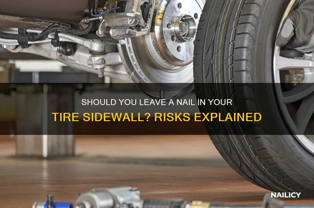 should i leave nail in my tire sidewall