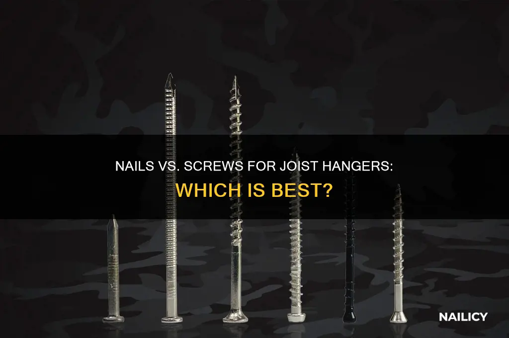 should i nail or screw joist hangers