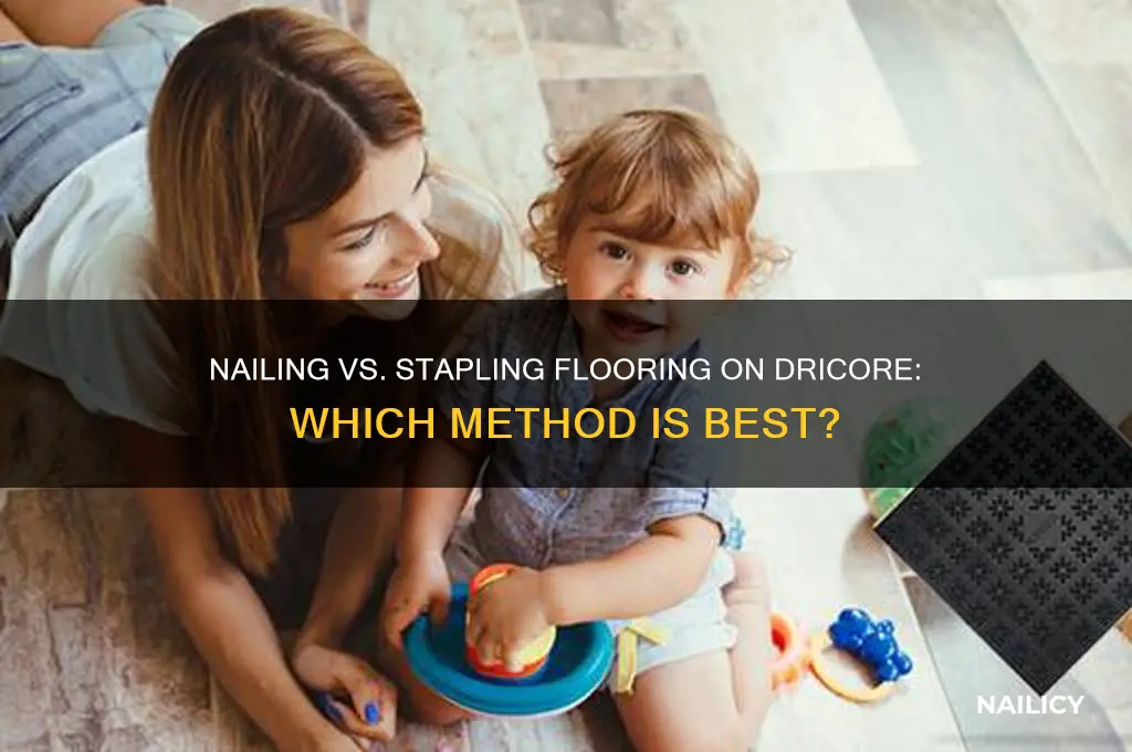 should i nail or staple flooring onto dricore
