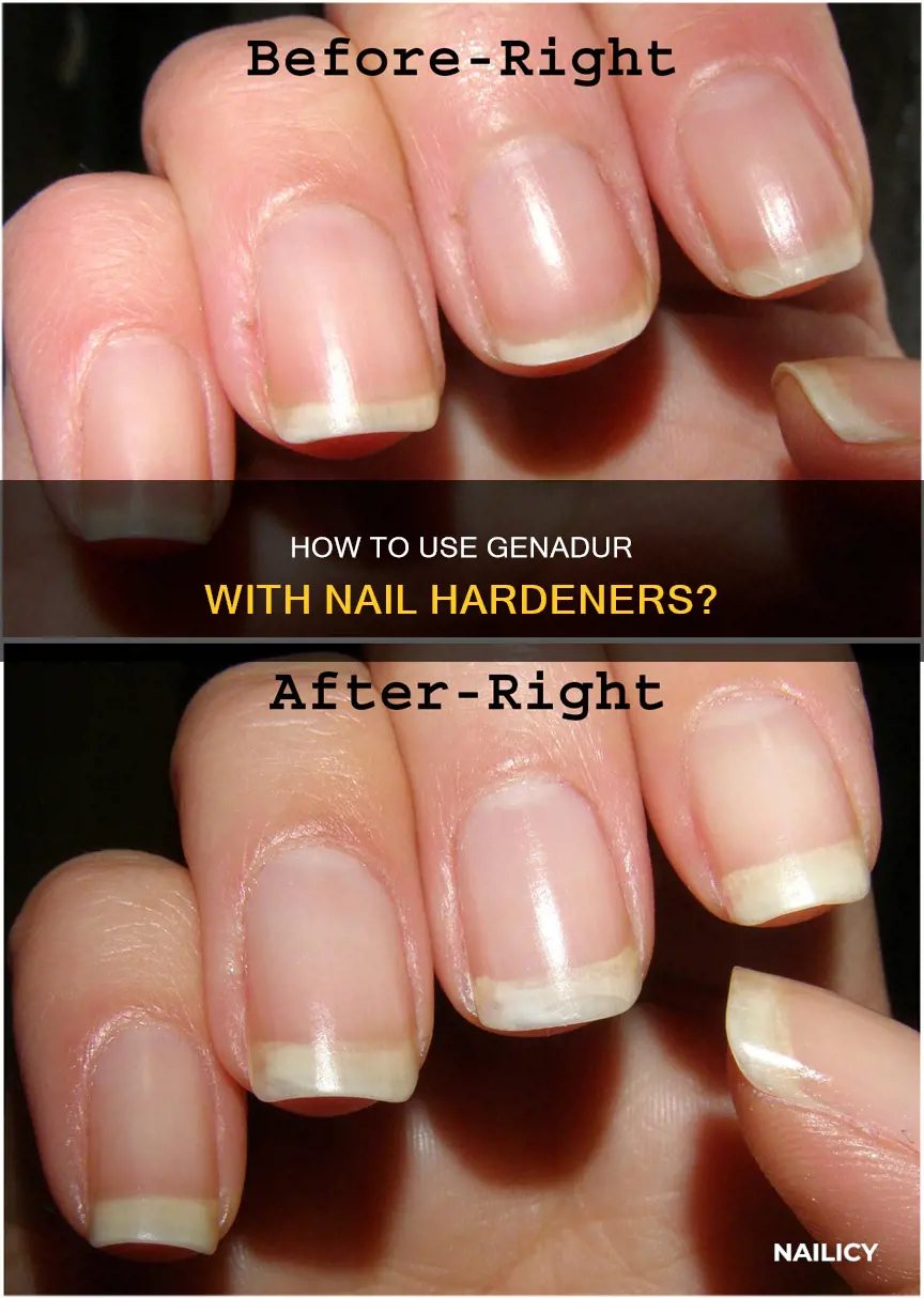 should i remove nail hardener before applying genadur