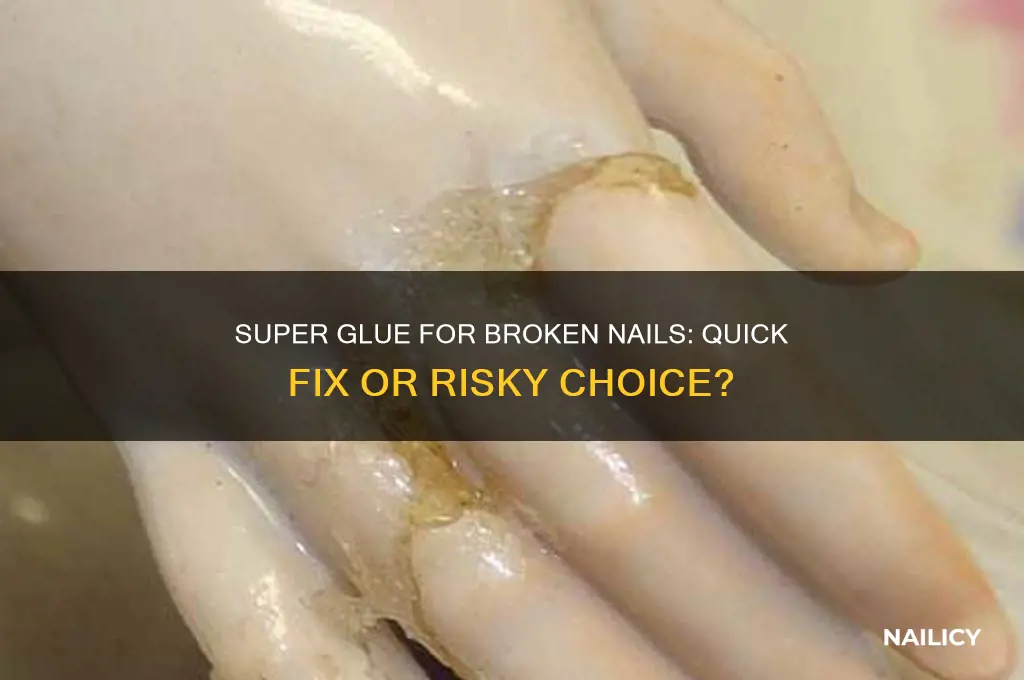should i super glue my broken nail