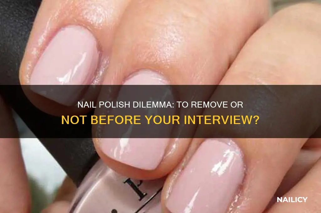 should i take of nail polish before interview
