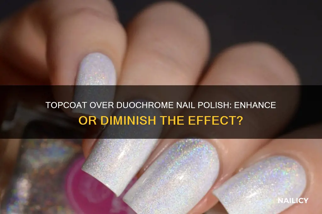 should i top a duochrome nail polish with topcoat