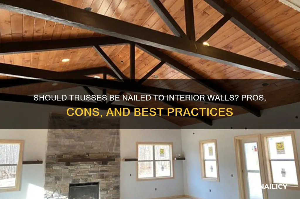 should trusses be nailed to interior walls