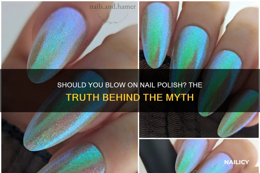 should you blow on nail polish