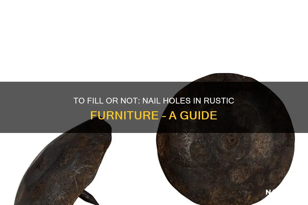 should you fill nail holes on rustic furniture