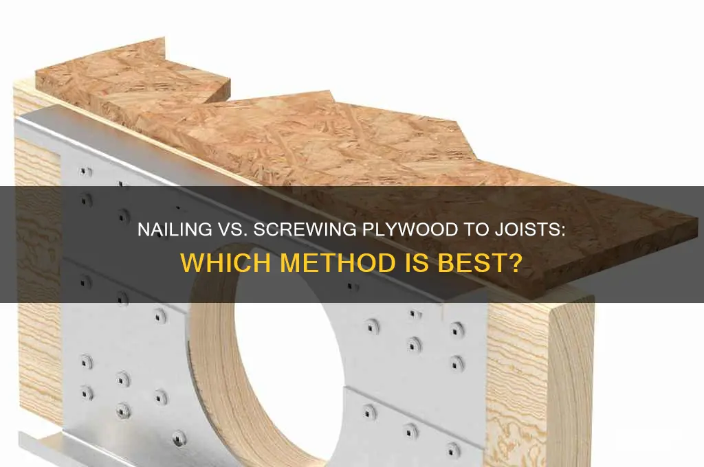 should you nail or screw plywood to joist