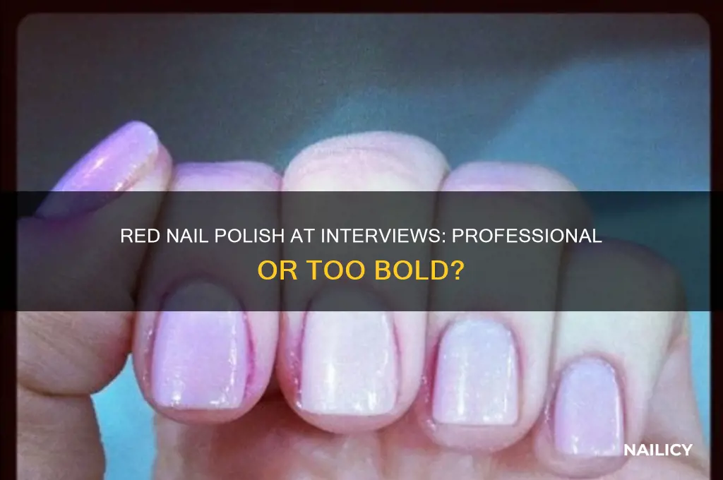 should you wear red nail polish to an interview