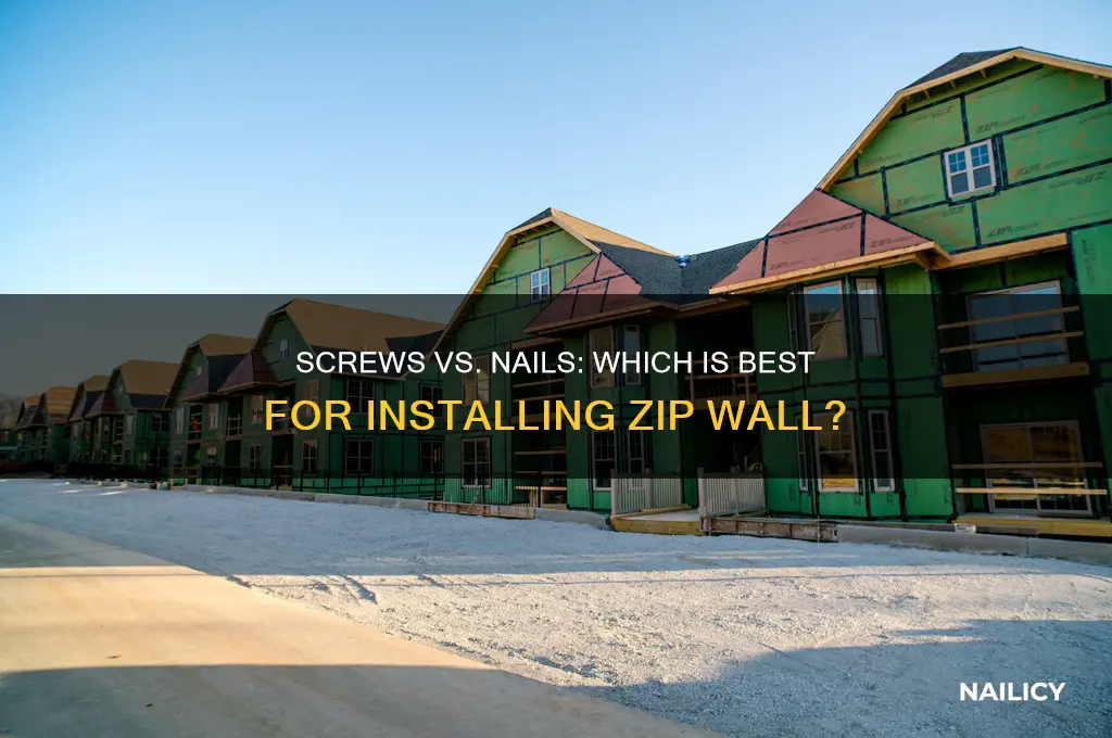 should zip wall be screwed or nailed
