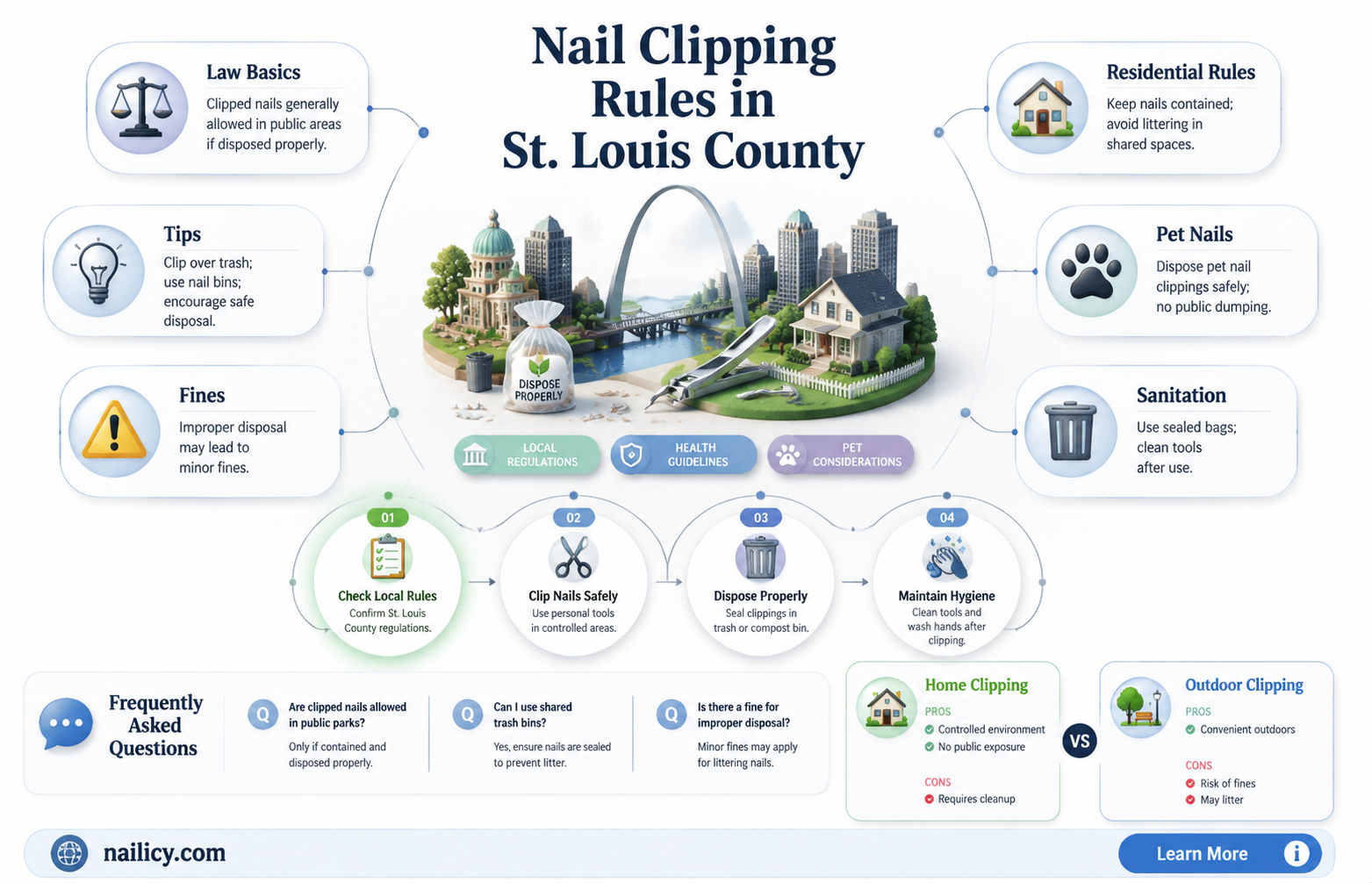 are clipped nails allowed in st louis county