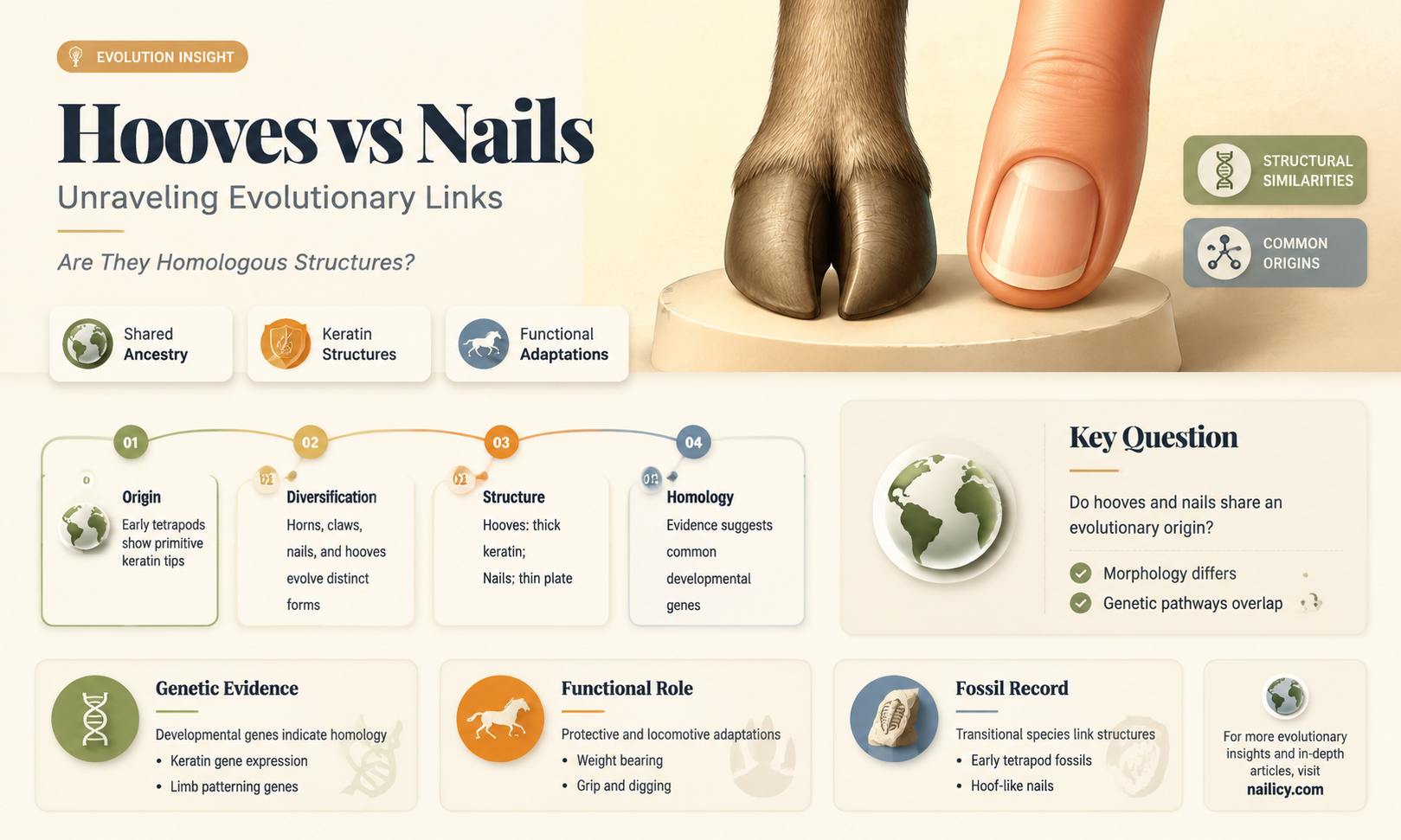 are hooves and nails homologous