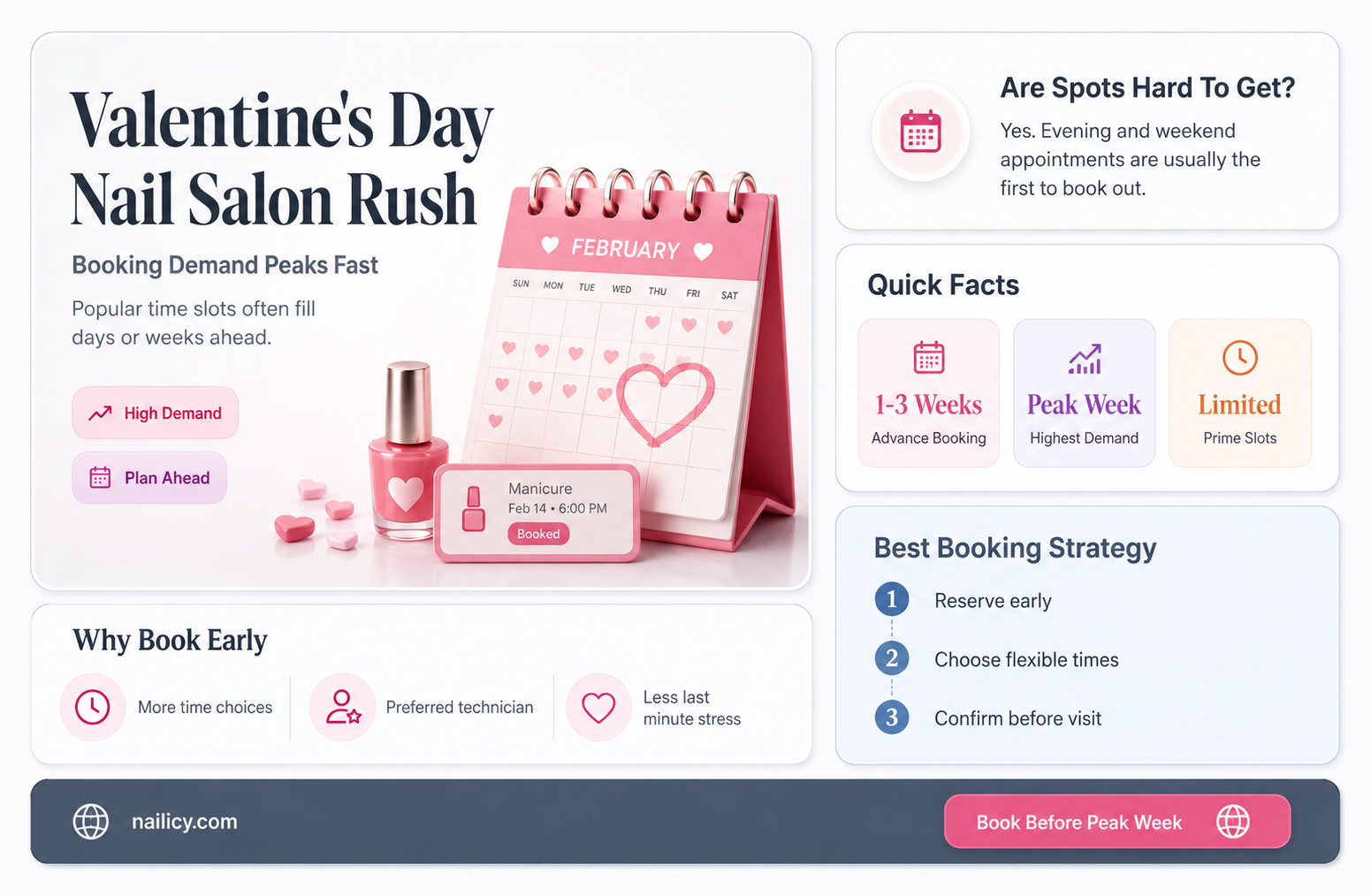 are nail salons busy on valentine